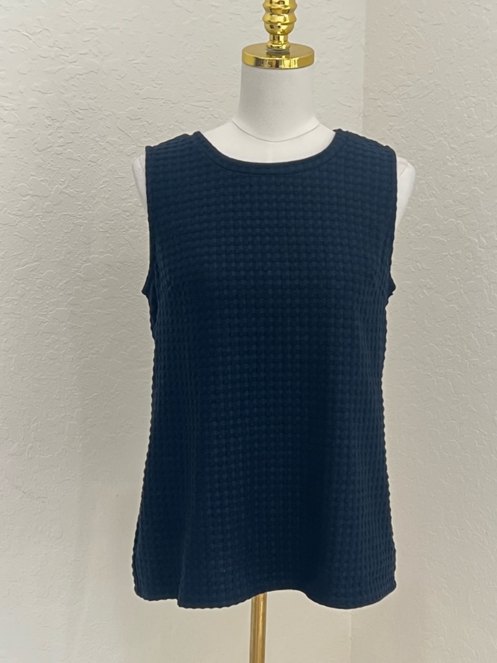 Banana Republic Sleeveless Textured Navy Women's Tank Top